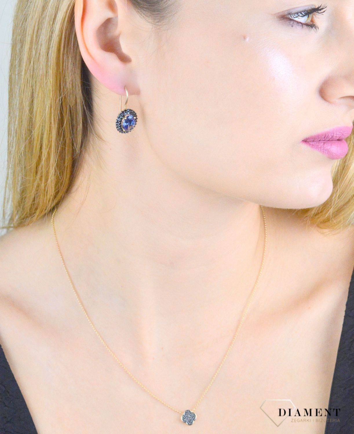 Złote kolczyki damskie 585 bogato zdobione KL 9054D.jpg